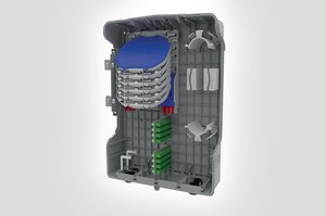 Internal view of the MDU - S5 Connectorised Enclosure.