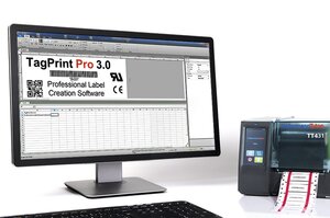 O software fácil de usar acelera a produção de marcadores, placas e etiquetas de identificação.