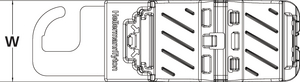 Ratchet P Clamp HANGER series, top view