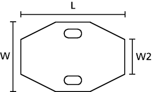 Identification tag with diamond shape.