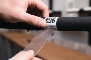 Helatag 1232 – abrasion resistant self-laminating labels made of polyester.