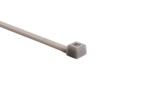 Der PVDF-Kabelbinder ist grau eingefärbt, um ihn gut von anderen Materialien unterscheiden zu können.