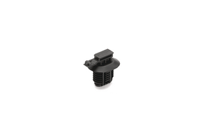 Connector clip with fir tree includes clamping rails to provide full circumferential compression around bundles.