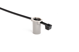 Versatile two-piece design allows cable routing above, perpendicular or parallel to stud.