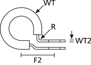 ALU_C P-Clamp with chloroprene insert (side view)