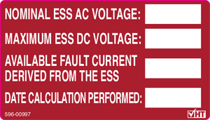 Meets NEC & IFC standards for printed text, character height, color and outdoor UV stability to pass inspections.