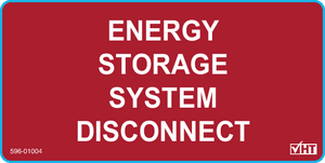 Energy Storage System Disconnect label