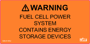 Warning Fuel Cell Power System label