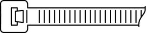 T-Series Cable Ties feature inside serrations to provide a positive hold on wire and cable bundles.