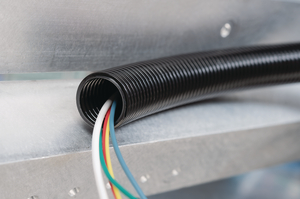 Flame retardant material meets low flammability, smoke and toxicity standards.