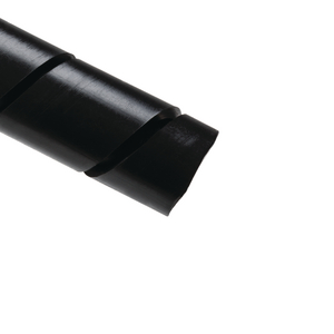 Inner edges of spiralwrap are beveled to prevent damage to cables.