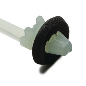 Rubber seal restricts water and debris from passing through mounting hole.