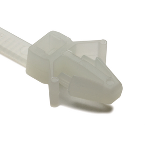 Wing design helps stabilize the tie in high vibration applications.