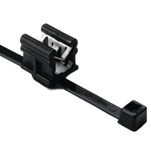 Cable tie with edge clip eliminates the need for drilling mounting holes, simplifying installation.