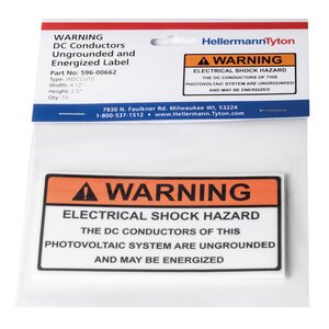 Pre-Printed Vinyl Solar Labels are made with UV-stable inks and materials for durability and weather resistance.