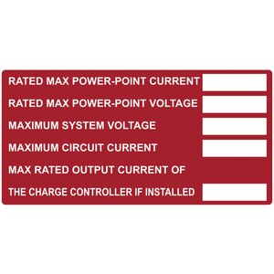 Meets NEC & IFC standards for printed text, character height, color and outdoor UV stability to pass inspections.