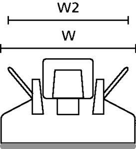 Flat Ribbon Cable Mount (front view)