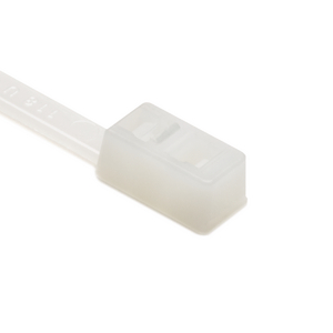 Releasable cable tie features a head design with extended pawl for quick release of bundles.