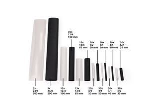 ShrinKit 321-A - 210 pcs - 4 sizes - black & clear.