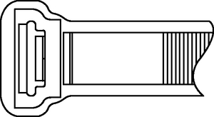 Szeroka taśma opaski kablowej pozwala na zastosowanie w szerokim zakresie średnic wiązek: 9.5 mm - 104 mm.