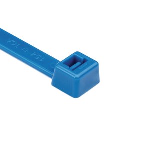 Heavy duty T-Series cable ties feature inside serrations to provide a positive hold on wire and cable bundles.