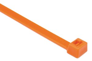 Heavy duty T-Series cable ties feature inside serrations to provide a positive hold on wire and cable bundles.