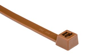 Heavy duty T-Series cable ties feature inside serrations to provide a positive hold on wire and cable bundles.