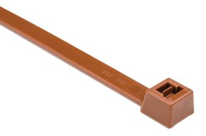 Heavy duty T-Series cable ties feature inside serrations to provide a positive hold on wire and cable bundles.