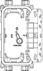 CCP XT 4 Port with tray (front view, open tray)