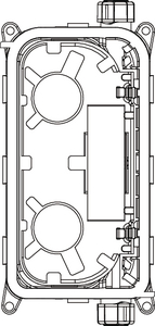 CCP XT 2 Port Inline with tray (front view)