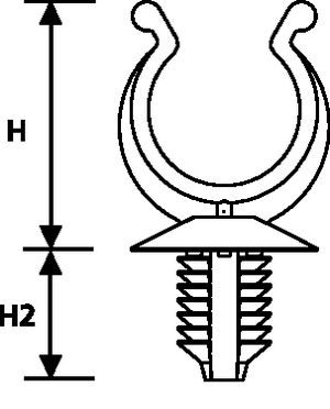 PC-Clip with arrow head mount