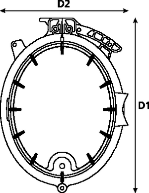 FDN with cover and clamp (top view)