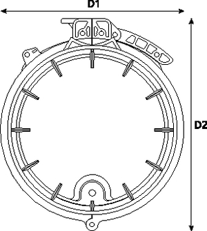 FML with cover and clamp (top view)