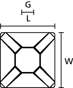 Befestigunssockel MB2A (Draufsicht)