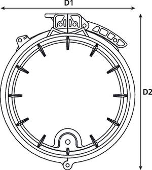 UFC with cover and clamp (top view)