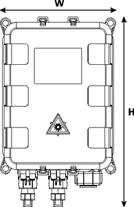 MCDN 2 X IP9 + 1 Bayonet (front, closed)