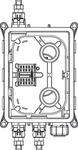 MCDN 3 X IP9 + 1 Bayonet (front, tray closed)