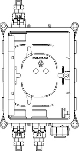 MCDN 3 X IP9 + 1 Bayonet (front, tray open)