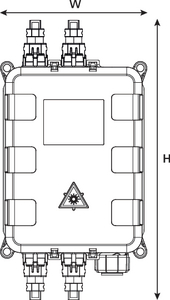 MCDN 4 X IP9 + 1 Bayonet (front, closed)