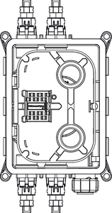 MCDN 4 X IP9 + 1 Bayonet (front, tray closed)