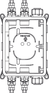 MCDN 4 X IP9 + 2 Bayonet (front, tray open)