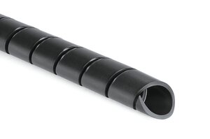 SBPEFR - Black flame retardant PE Spiral Wrap.