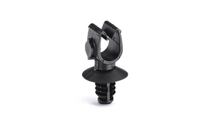 A rotatable dual routing clip that keeps two routings secured and separated.