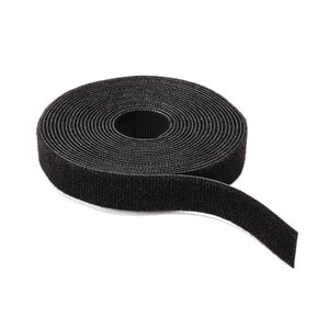 Hook and loop grip ties are supplied on a roll for on-demand custom lengths.