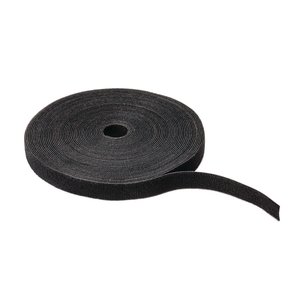 Hook and loop grip ties are supplied on a roll for on-demand custom lengths.