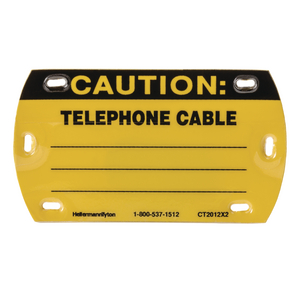 Warning tags feature mounting holes for easy attachment using standard cable ties.
