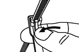 The closure function of the reopenable cable tie from the REL-series.