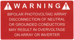 Warning label is supplied with aggressive adhesive to ensure long life.