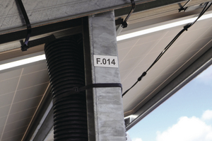 Perfect way to replace engraved labels: on-site outdoor durable printed labels.