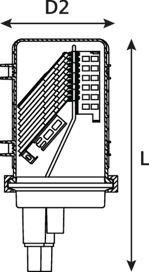 FDN A Length Connectorised Closure with 24 LC or 12 SC ports and Basket
